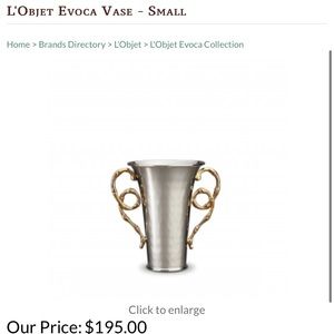 L’Objet Small Silver and Gold vase